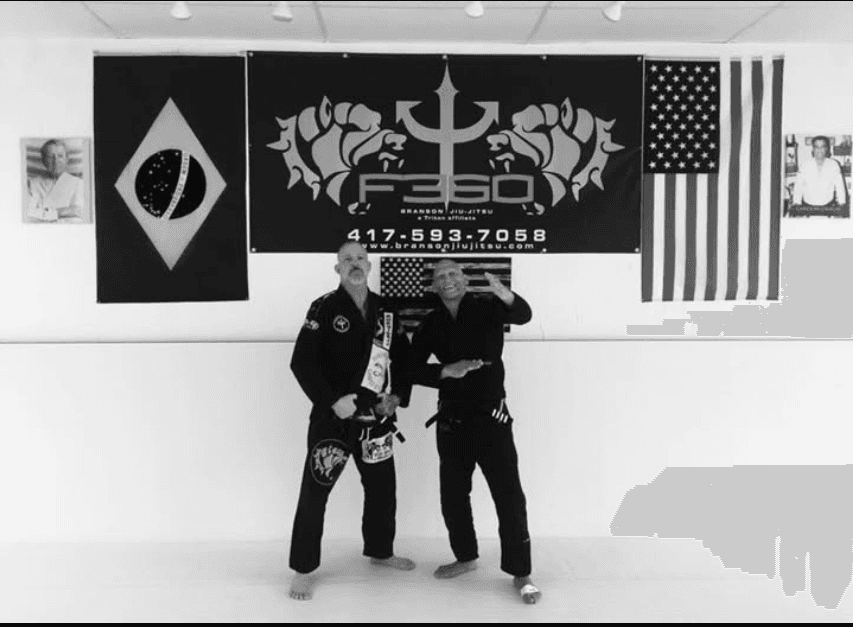 Rick with fellow black belt at Branson Jiu-Jitsu