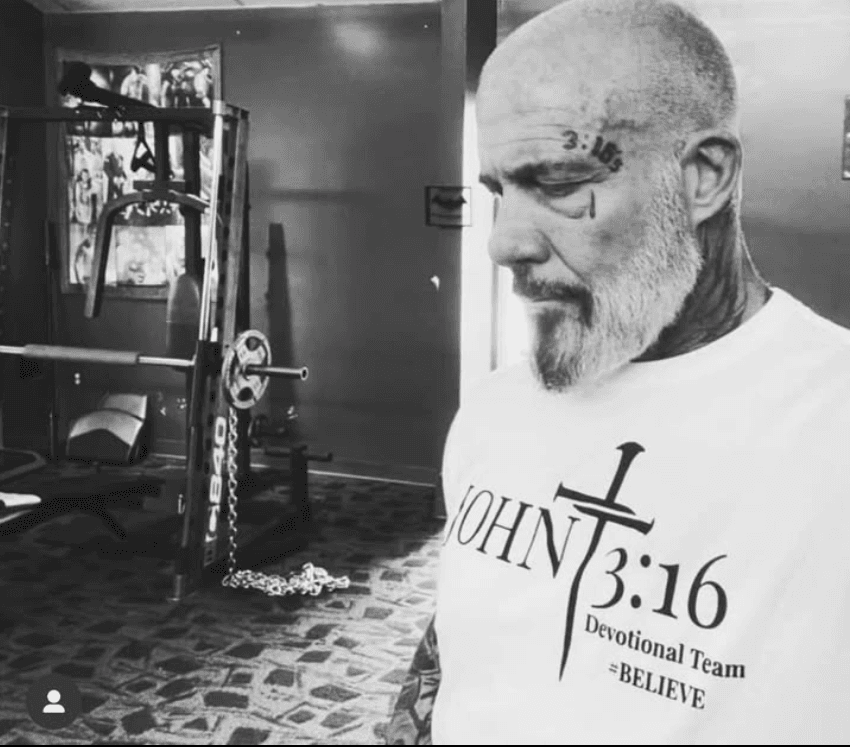 Rick in John 3:16 Devotional Team shirt